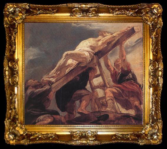 framed  Peter Paul Rubens The Raising of the Cross (mk01), ta009-2